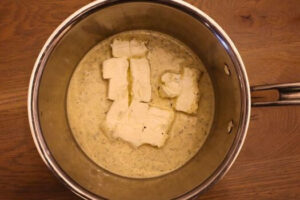 kettle with uncooked ranch and cream cheese