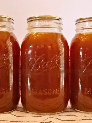 3 jars of canned beef bone broth